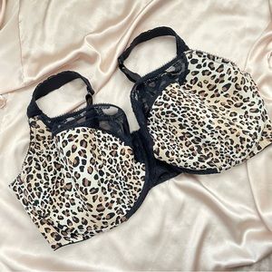 Cacique Animal Print Lace Balconette Bra 42G